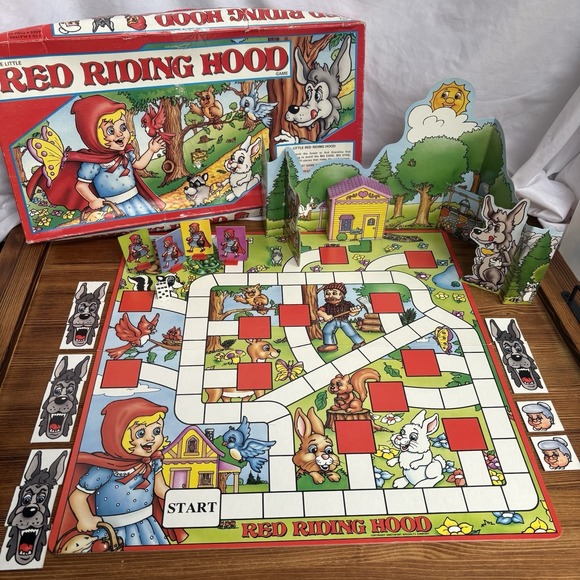 Smethport Other - Vintage Little Red Riding Hood Board Game Complete Smethport Pop Up Boxed Toy